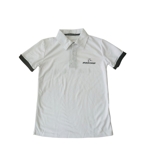 Boeing men’s White collared 3 buttons shirt size small NEW - Picture 4 of 9